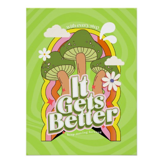 Poster Ça devient mieux | Personnalisation de Good Vibes (Devant)