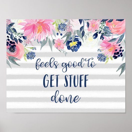 Poster Ça fait du bien de faire faire des choses | Aquare (Devant)