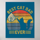 Poster Ca Men Cat Dad Ever Funny Cat Lover Gift  (Devant)