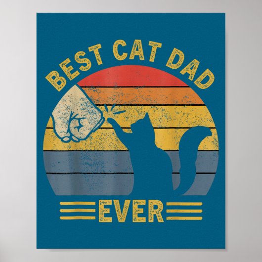 Poster Ca Men Cat Dad Ever Funny Cat Lover Gift  (Devant)