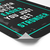 Poster Ça ne devient jamais plus facile gymnase inspirati (Coin)