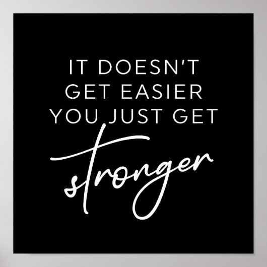 Poster Ça ne devient pas plus facile de se renforcer (Devant)