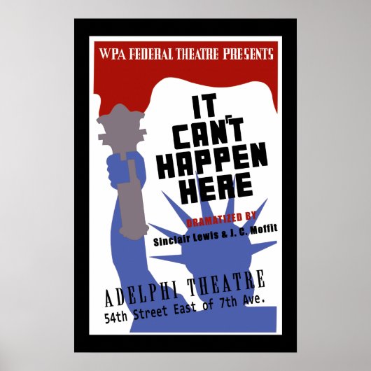 Poster Ça ne peut pas arriver ici WPA  (Devant)