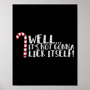 Poster Ça ne va pas se lick soi-même - Noël coquin