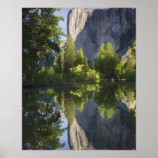 Poster CA, Parc national de Yosemite, El Capitan reflété (Devant)