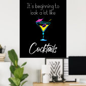 Poster Ça ressemble de plus en plus à Cocktails Black (Bureau à domicile)