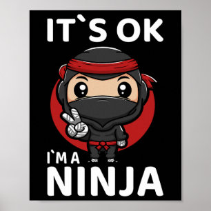 Poster Ca`s OK Je suis un Ninja I Karate de la jeunesse I