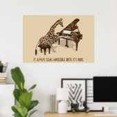 Poster Ça semble toujours impossible jusqu'à ce qu'il soi (Bureau à domicile)