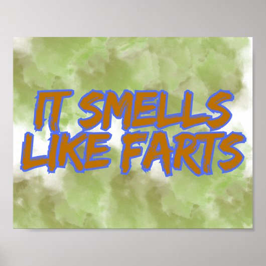 Poster Ça sent les pets Humour de pet drôle (Devant)