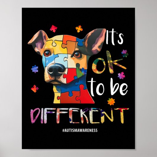 Poster Ça va être différent - Chien de Sensibilisation su (Devant)