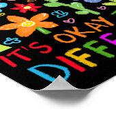 Poster Ça Va Être Un Autisme Différent Rainbow Boho Neuro (Coin)