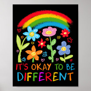 Poster Ça Va Être Un Autisme Différent Rainbow Boho Neuro