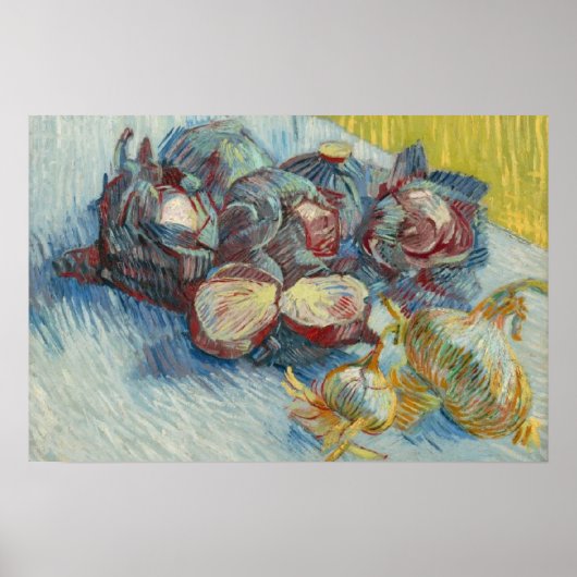 Poster Cabages rouges et ail Vincent van Gogh Small (Devant)