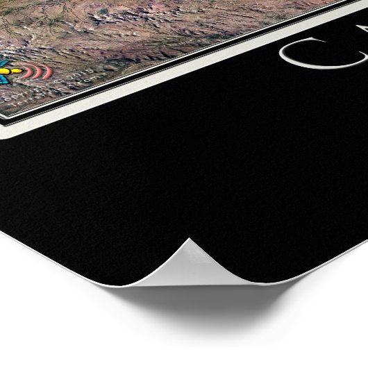 Poster Caballo Lake Nouveau-Mexique De L'Art Spatial Sate (Coin)