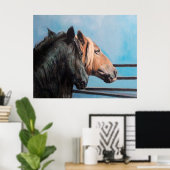 Poster Caballos/Cabalos/Chevaux (Bureau à domicile)