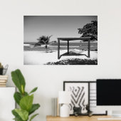 Poster Cabana by the Beach - Labedee Haiti 2012 BW 3534 (Bureau à domicile)