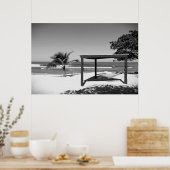 Poster Cabana by the Beach - Labedee Haiti 2012 BW 3534 (Cuisine)