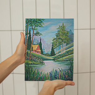 Poster Cabane au bord du ruisseau Country Living Small