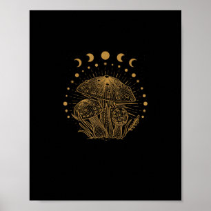 Poster Cabane Champignon Esthétique Goblincore