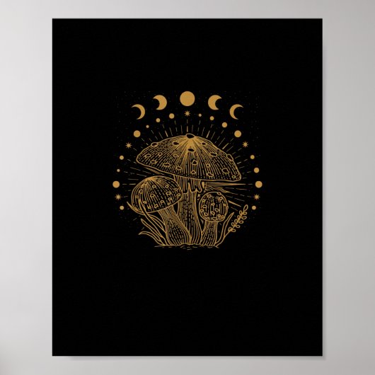 Poster Cabane Champignon Esthétique Goblincore (Devant)