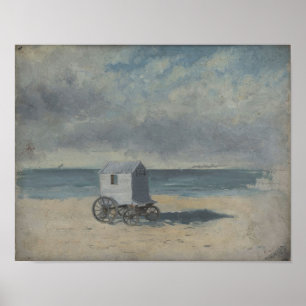 Poster Cabane de bain sur la plage (1876) James Ensor