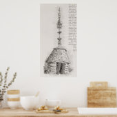 Poster Cabane de la Nouvelle-Calédonie (Cuisine)