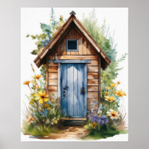 Cabane extérieure Aquarelle 2