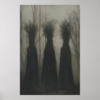 Poster Cabane sombre ensorcelée gothique cosy Wicca Occul