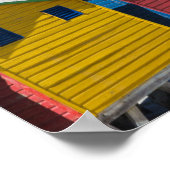 Poster Cabanes de plage à Muizenberg, Cap (Coin)