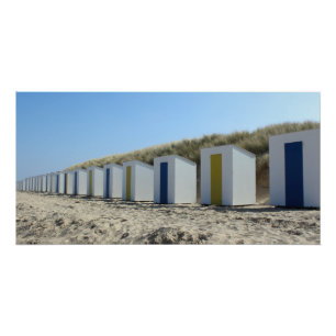 Poster Cabanes de plage, Cadzand-Bad, Pays-Bas