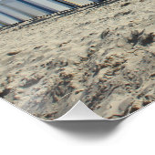 Poster Cabanes de plage, Cadzand-Bad, Pays-Bas (Coin)