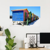 Poster Cabanes de plage colorées (Bureau à domicile)