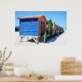 Poster Cabanes de plage colorées (Cuisine)