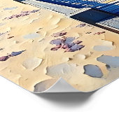 Poster Cabanes de plage tropicales colorées (Coin)