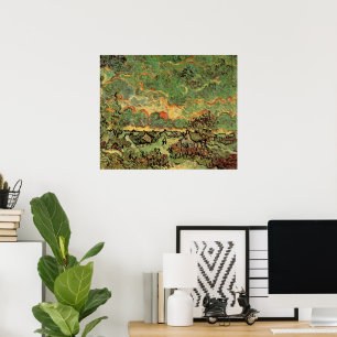 Poster Cabanes de Van Gogh Cypres Souvenir du Nord