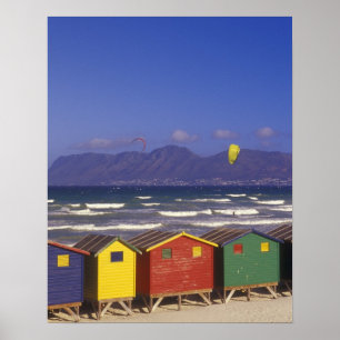 Poster Cabanons de plage de St. James Bay, près de Capeto