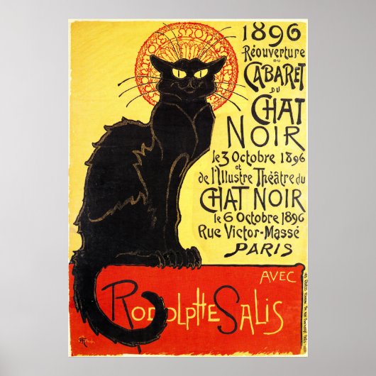Poster Cabaret du Conversation Noir, Steinlen (Devant)