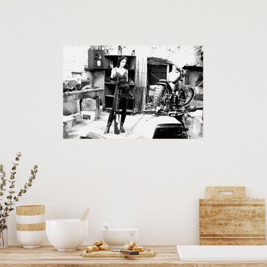 Poster Cabine à vélo avec fusil et Jack (Cuisine)