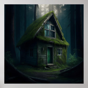 Poster Cabine abandonné dans les bois