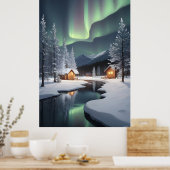 Poster Cabine aurores boréales (Cuisine)