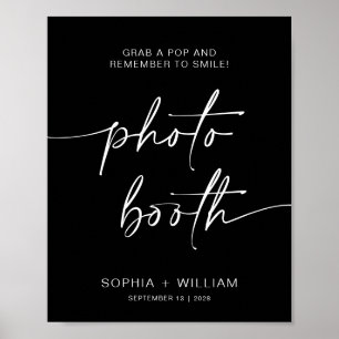 Poster Cabine Black Photo simple rappelez-vous de signe