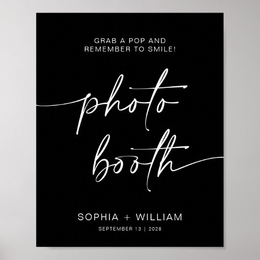 Poster Cabine Black Photo | simple rappelez-vous de signe (Devant)