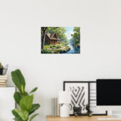 Poster Cabine dans les bois (Bureau à domicile)