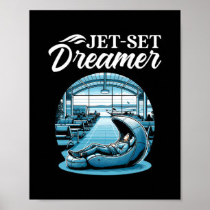 Poster Cabine de sommeil internationale pour voyageur du