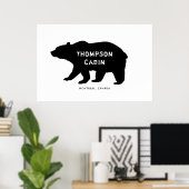 Poster Cabine d'ours rustique (Bureau à domicile)