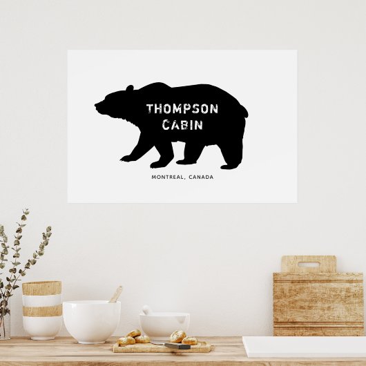 Poster Cabine d'ours rustique (Cuisine)