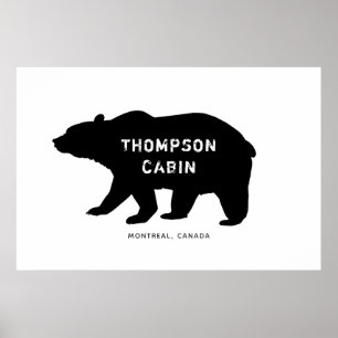 Poster Cabine d'ours rustique