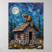Poster Cabine Guardian : Raccoon regarde nuit (Devant)