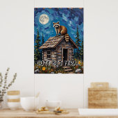 Poster Cabine Guardian : Raccoon regarde nuit (Cuisine)