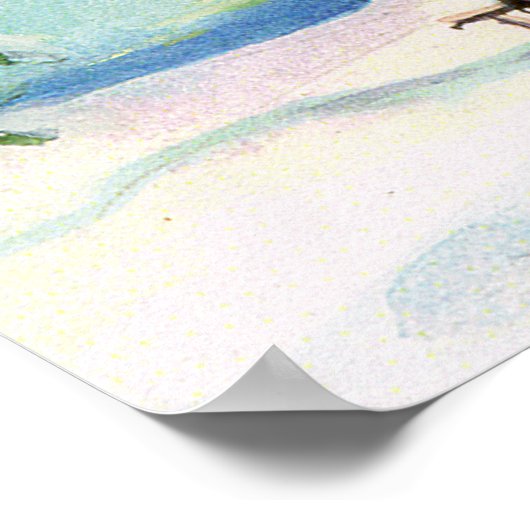 Poster CABINE HIVER & CHEVAL par SHARON SHARPE (Coin)